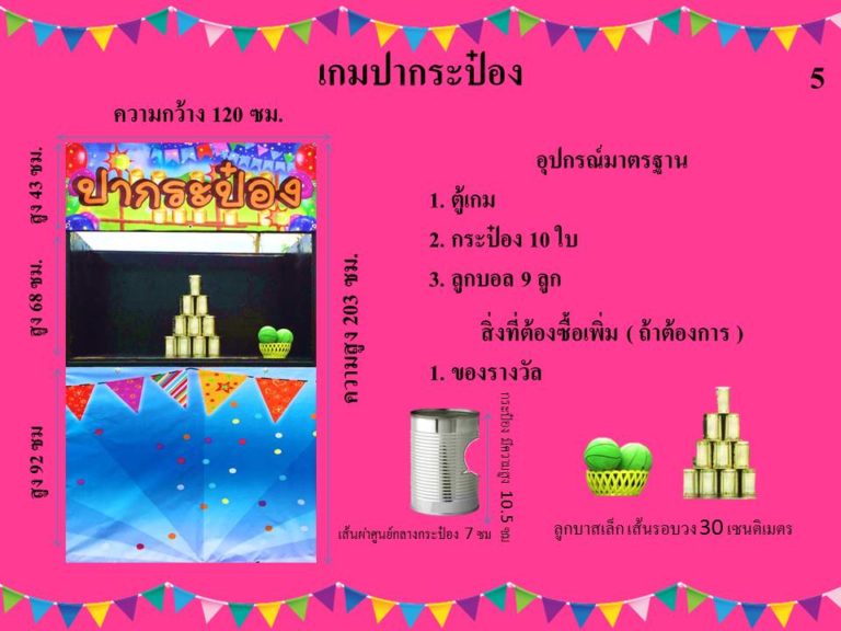 เกมเช่า - เกมปากระป๋อง 1 เกมเช่า งานวัด